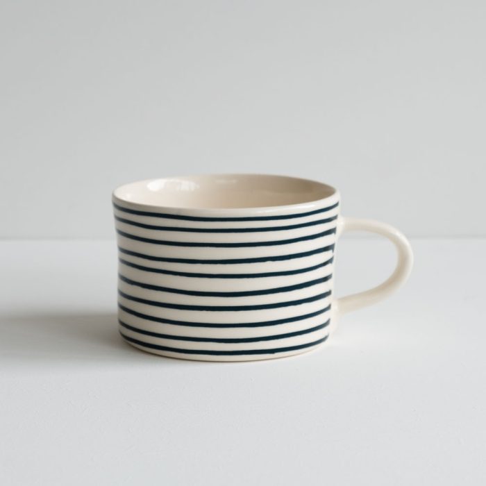 Teal Stripe Large Mug