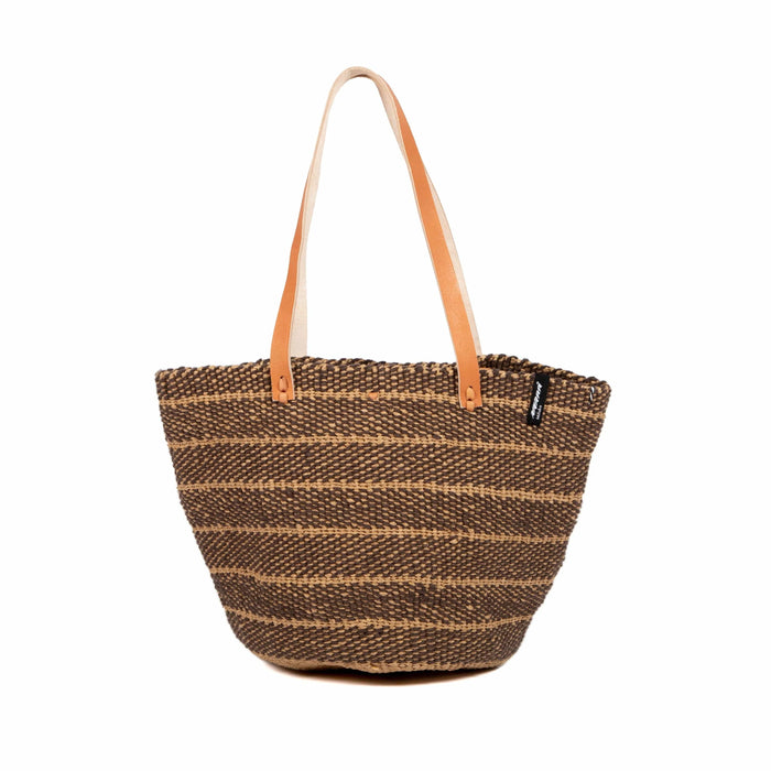 Dark Brown Twill Shopper Basket