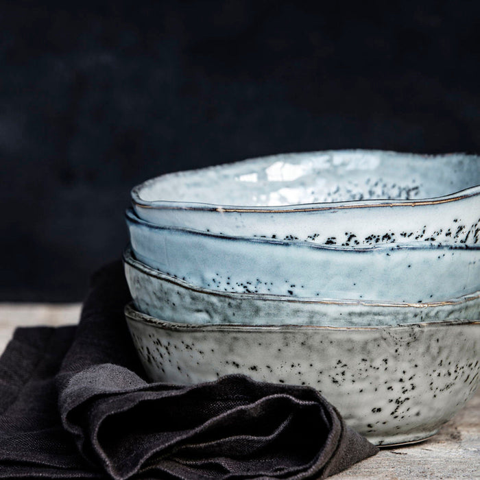 Lg Grey/Blue Rustic Bowl