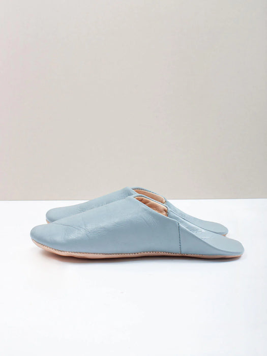 Pearl Grey Moroccan Slippers