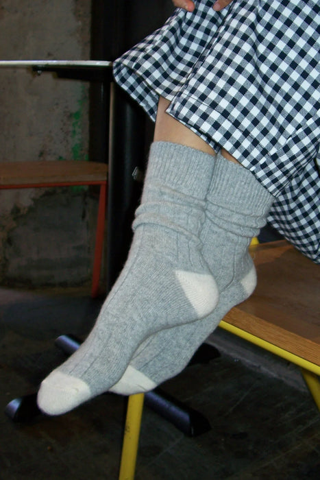 Grey Melange Classic Cashmere Socks