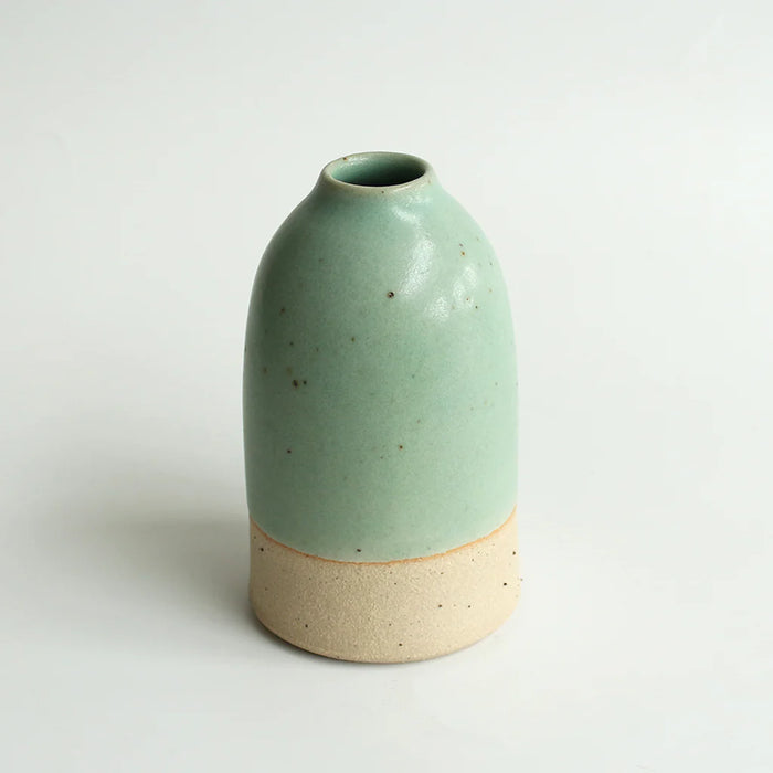 Mint Green Stoneware Bud Vase