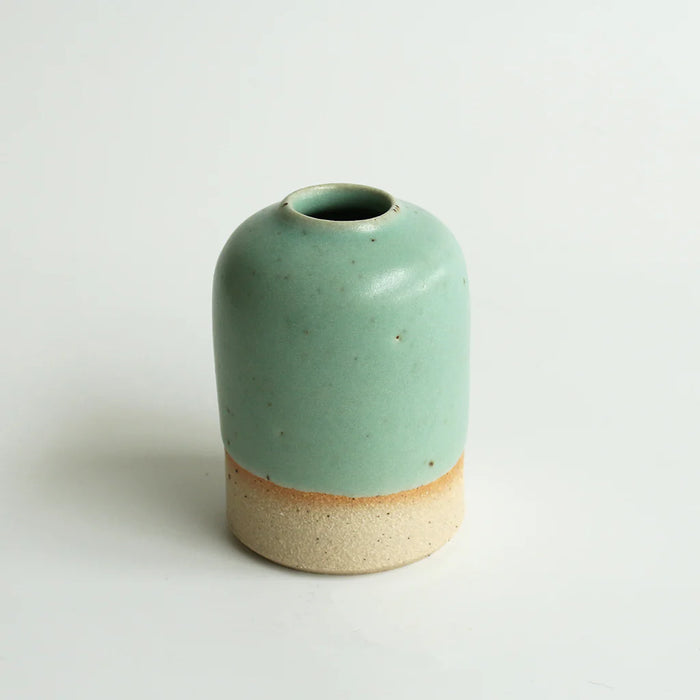 Mint Green Stoneware Bud Vase