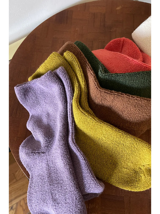 Green Olive Cloud Socks