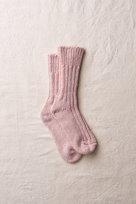 Pink Organic Cotton Low Gauge Socks