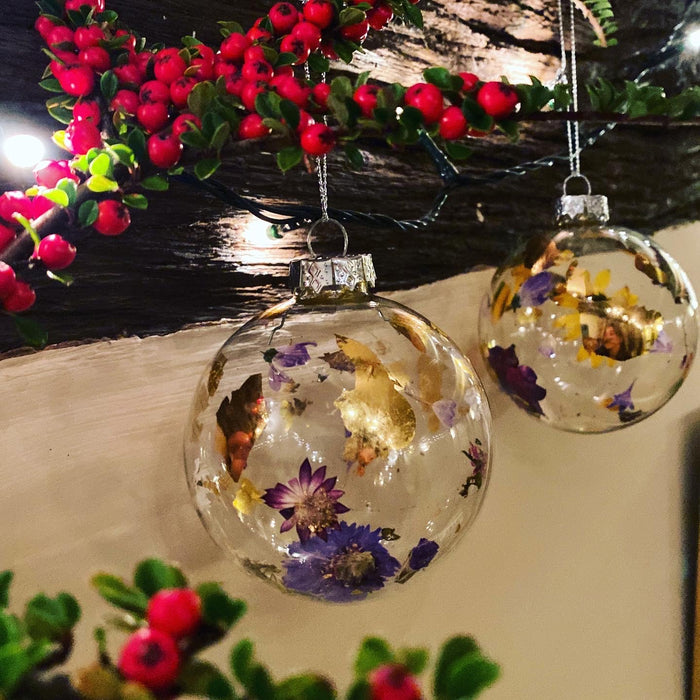 Pressed Flower Bauble