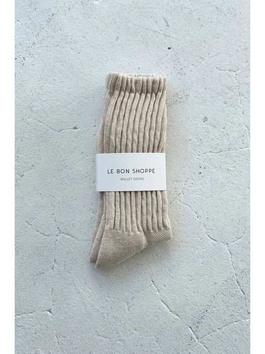 Oatmeal Ballet Socks