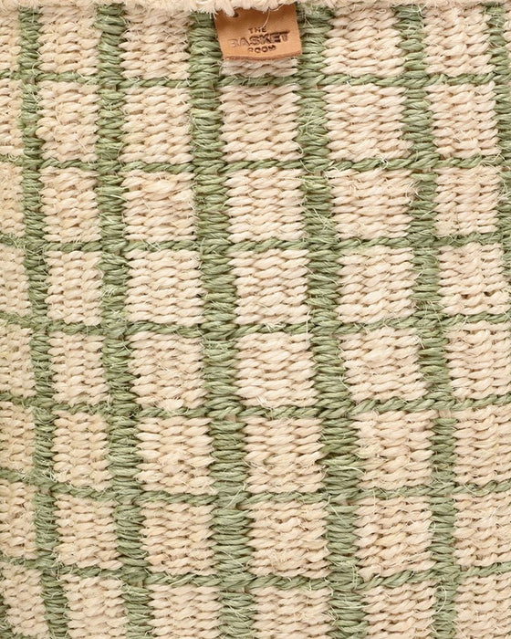 Woven Storage Basket | Green Check