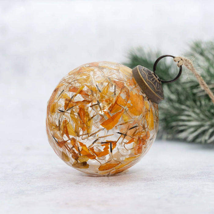 Amber Botanical Bauble