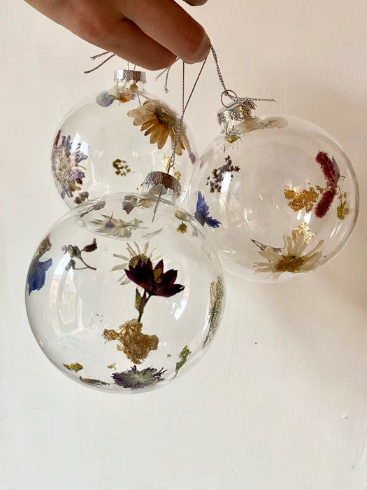 Pressed Flower Bauble