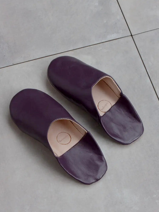 Plum Moroccan Slippers - Small