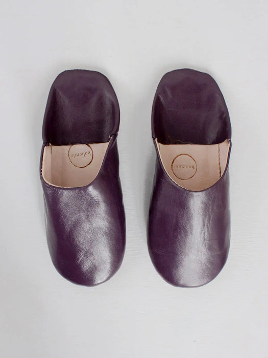Plum Moroccan Slippers - Small
