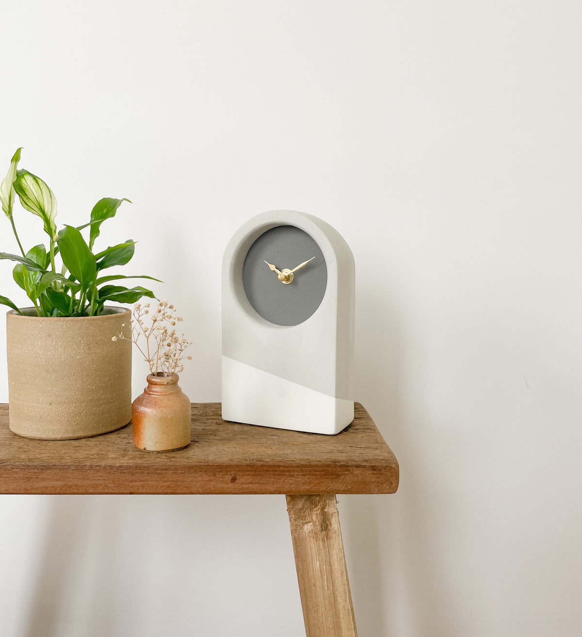 Dark Grey Geometric Clock - Handmade– The Painted Bird