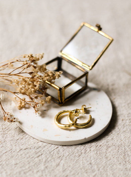 Hammered Hoop Earrings