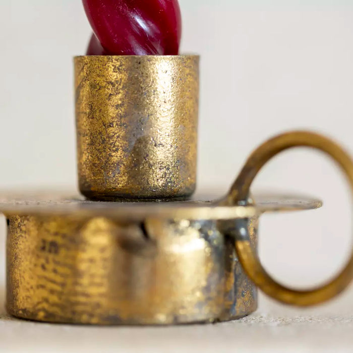 Antique Gold Candle Holder