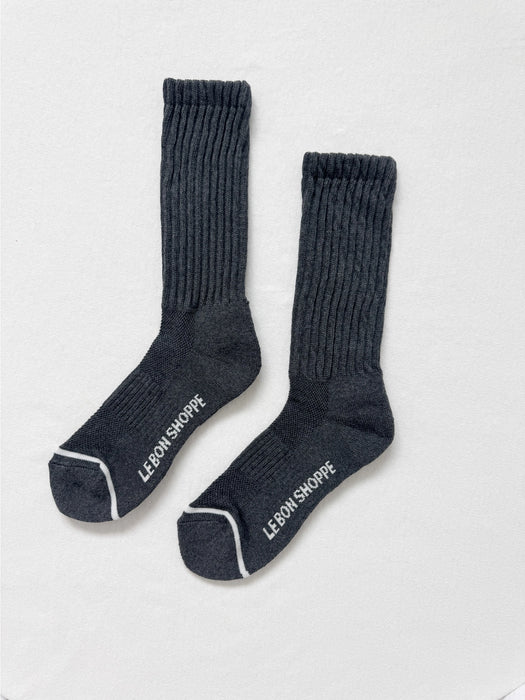 Charcoal Ballet Socks