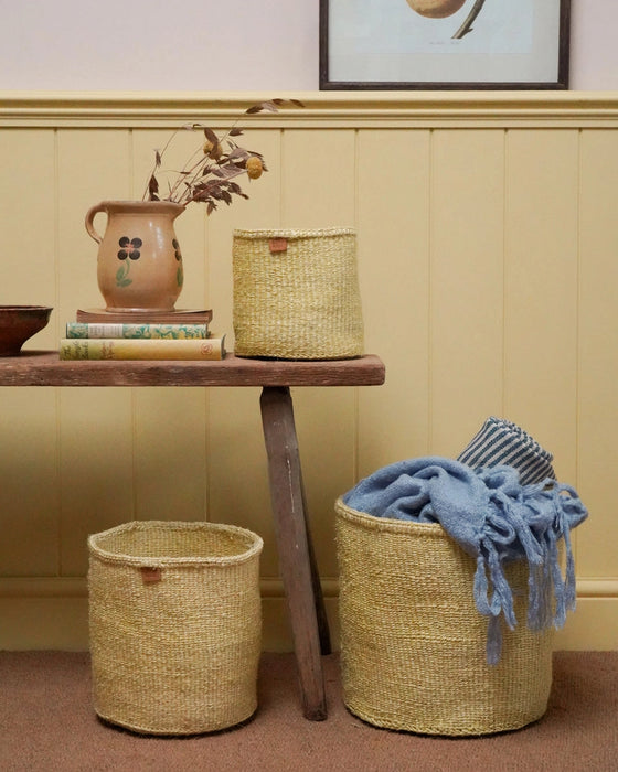 Woven Storage Basket | Butter Yellow