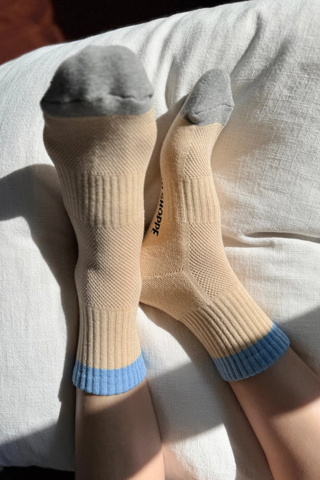 Yellow Blue | Colour Block Girlfriend Socks