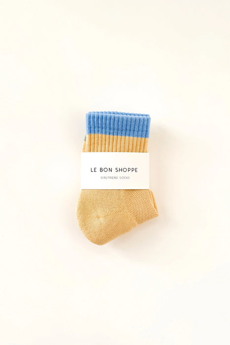 Yellow Blue | Colour Block Girlfriend Socks