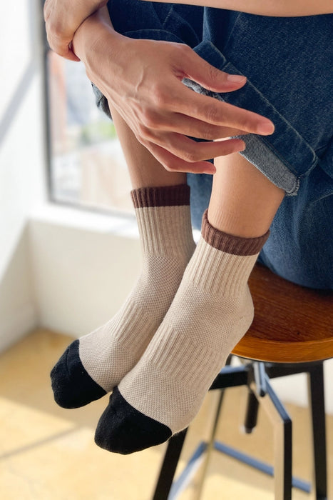Black Coffee Colour Block Girlfriend Socks