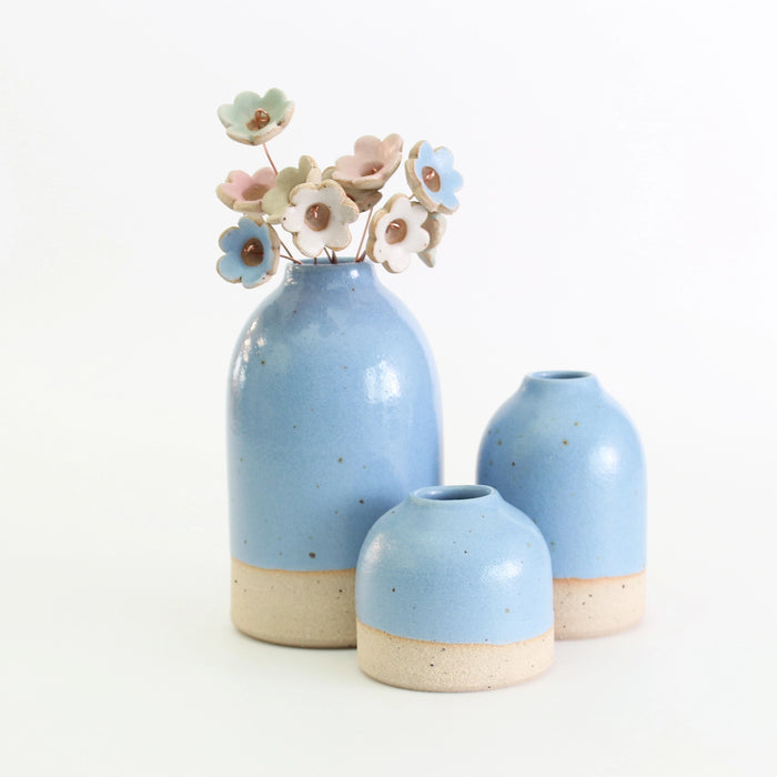 Cornflower Stoneware Bud Vase