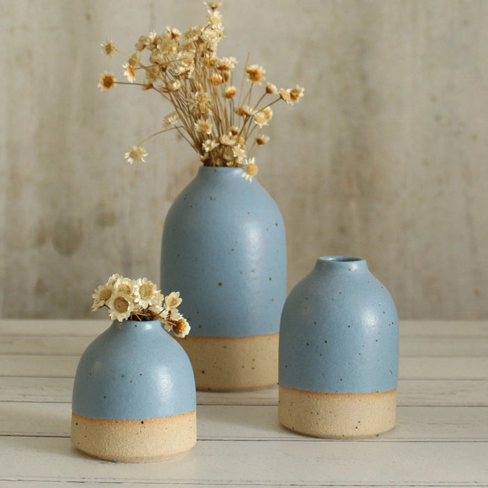 Cornflower Stoneware Bud Vase