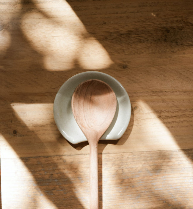 Stoneware Spoon Rest - Milk White