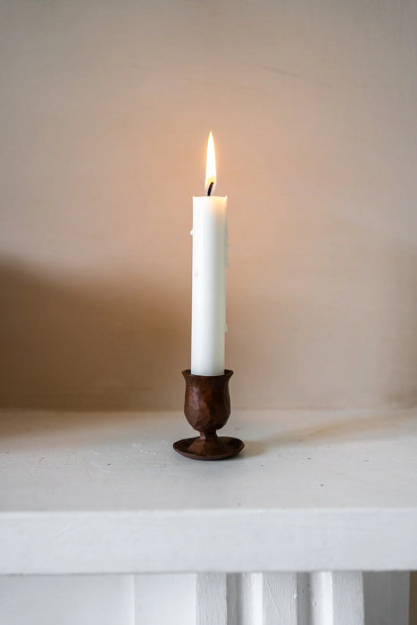 Forged Brass Candle Holder
