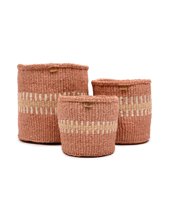 Woven Storage Basket | Sand Stripe