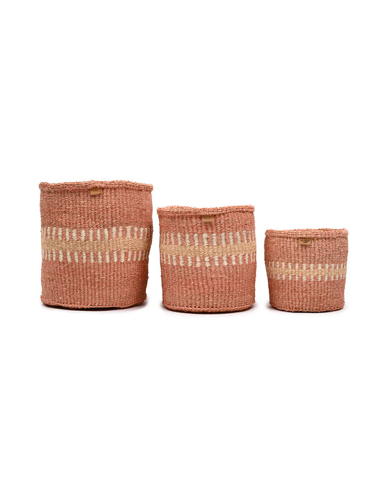 Woven Storage Basket | Sand Stripe