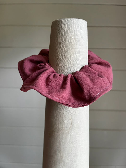 Old Rose Washed Cotton Scrunchie