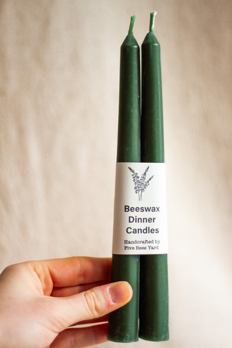 Beeswax Tapered Dinner Candles