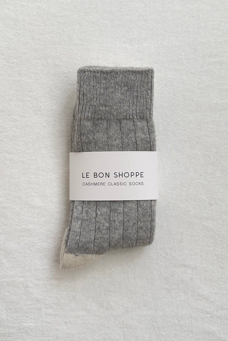 Grey Melange Classic Cashmere Socks