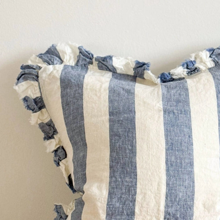 Hallie Cushion | Blue Wide Stripe (45x45cm)