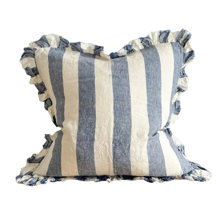 Hallie Cushion | Blue Wide Stripe (45x45cm)