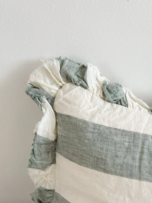 Hallie Cushion | Teal Wide Stripe (50x30cm)