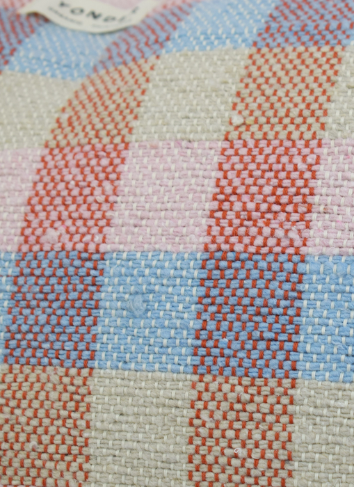 Cornflower & Terracotta Hand Loomed Cushion