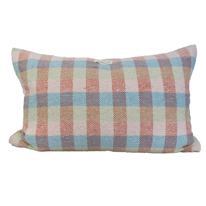 Cornflower & Terracotta Hand Loomed Cushion