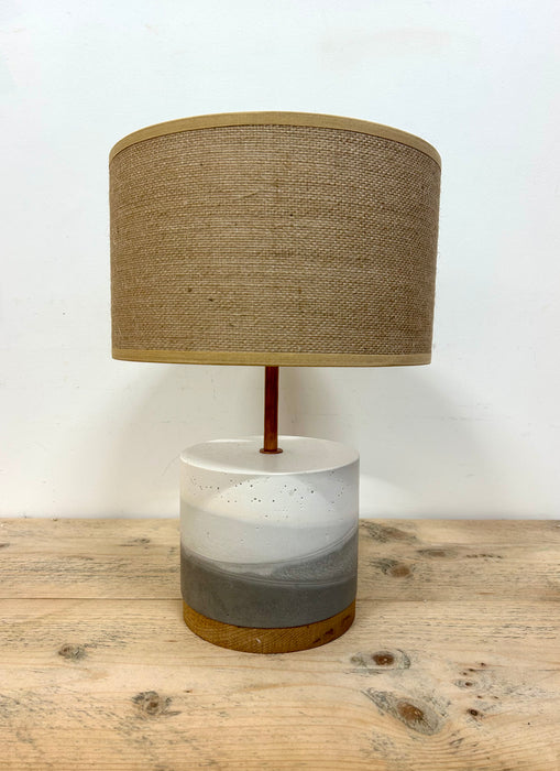 Shoreline Eco Resin & Copper Lamp with Reclaimed Wood Base