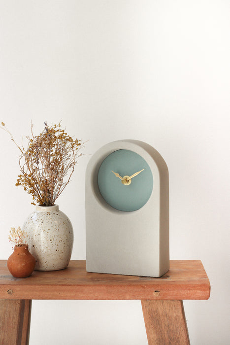 Blue/Grey Tall Clock - Handmade