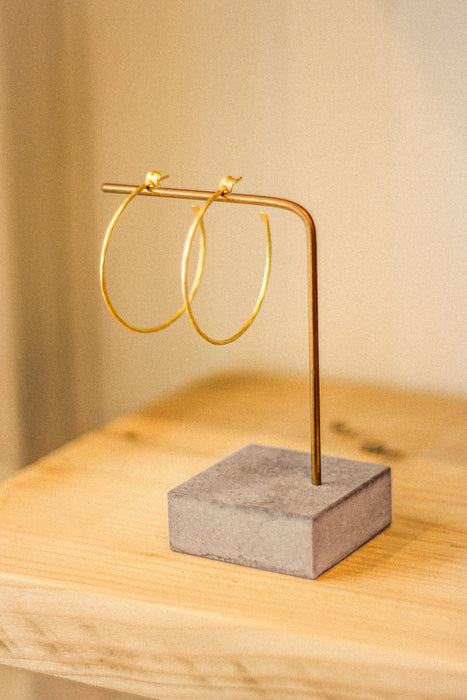 XL Hammered Gold Hoops