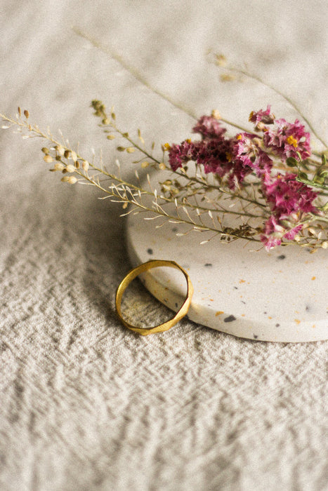 Gold Faceted Ring