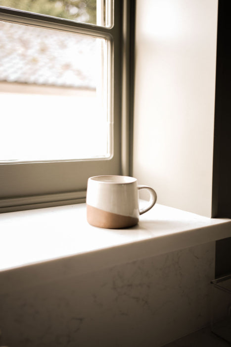 Milk White Slanted Glaze Koko Mug