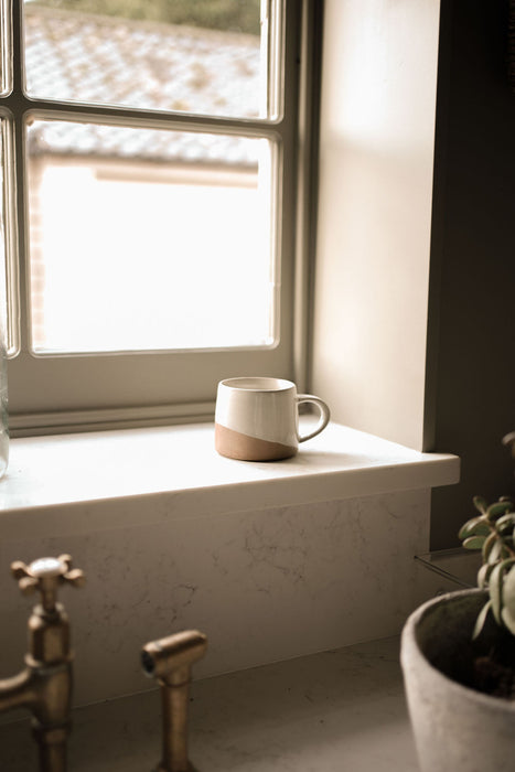 Milk White Slanted Glaze Koko Mug