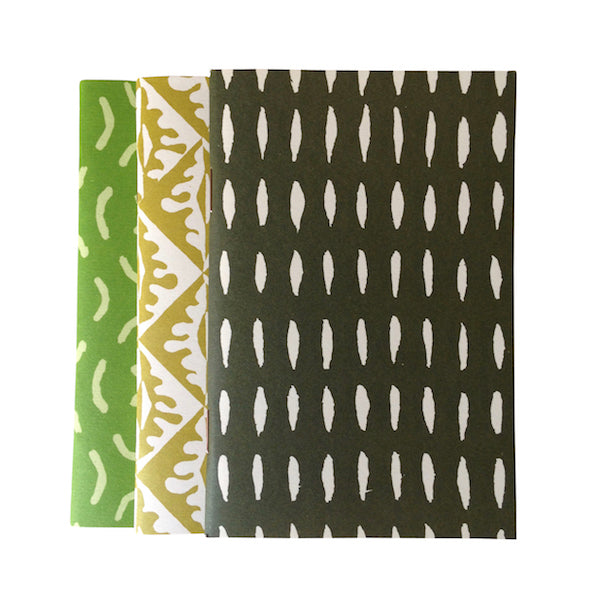 Green Memo Books - Pack of 3 Assorted