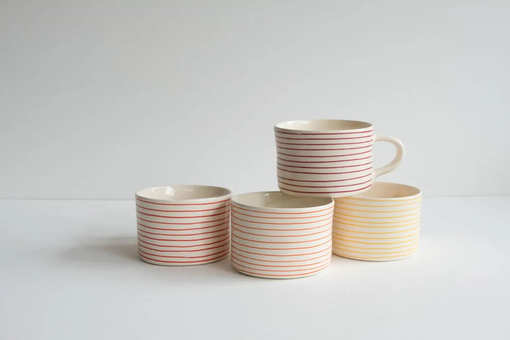Peach Stripe Large Mug
