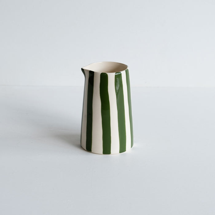 Moss Green Candy Stripe Creamer