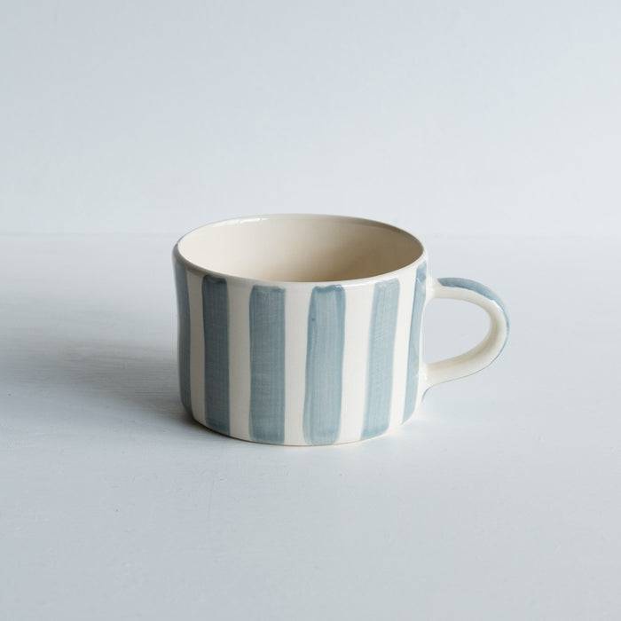 Dove Grey Candy Stripe Large Mug