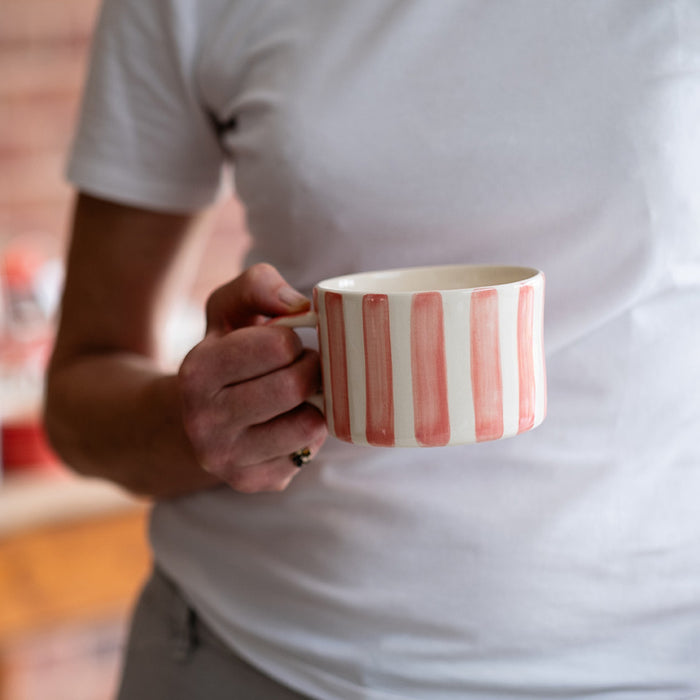 Rose Candy Stripe Large Mug