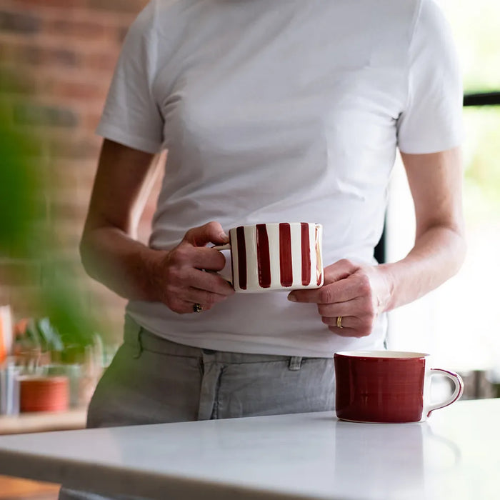 Paprika Candy Stripe Large Mug